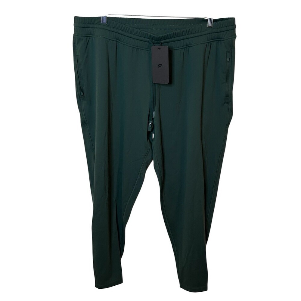 Fabletics Cold Weather Jogger Pants Womens XXL/1X Green Phone Pocket Stretch